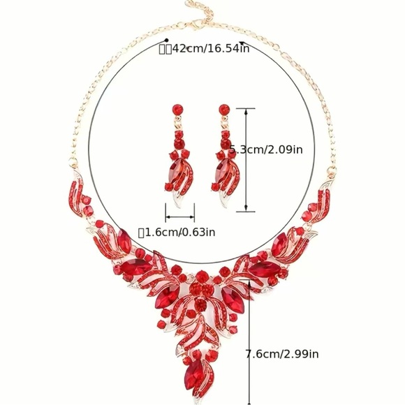 Jane Chic Designs The Princess Necklace and Earring Set - Picture 3 of 4